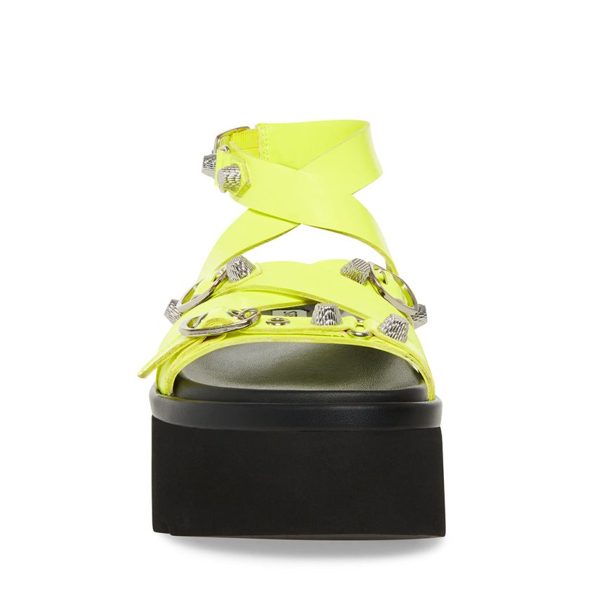 Sandalias de Plataforma Steve Madden Brant Neon Mujer Verde | ES DT0S93